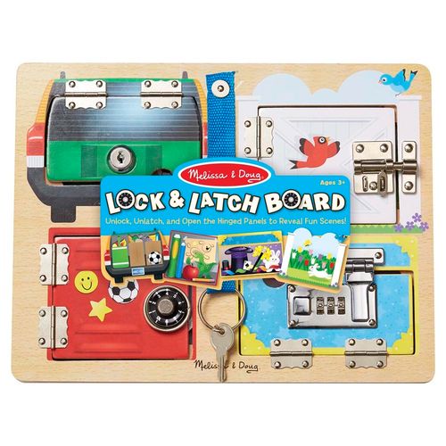 לוח מנעולים מעץ קטן - Melissa and Doug