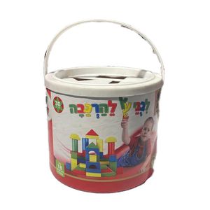 טלבר פופ - דלי קוביות עץ להרכבה 30 חלקים