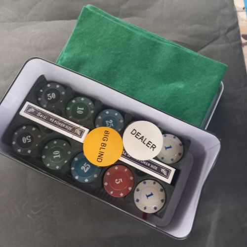 סט פוקר בקופסה  200 זיטונים