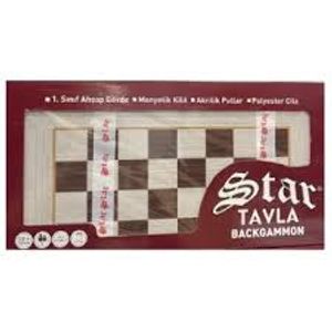 שש בש שחמט  עץ מהודר - STAR TAVLA 2061