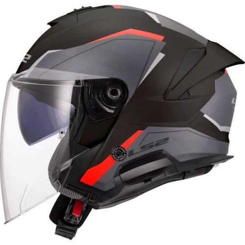 קסדת 3/4 אל אס 2 ורסו 2 שחור/ אדום- LS2 OF618 VERSO II AIR BLACK/ RED