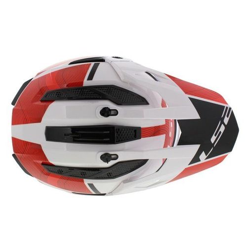 קסדה אדוונג'ר אל אס 2 פיונר 2 לבן אדום Ls2 MX702 PIONEER 2 HILL White Red