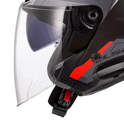 קסדת 3/4 אל אס 2 ורסו 2 שחור/ אדום- LS2 OF618 VERSO II AIR BLACK/ RED