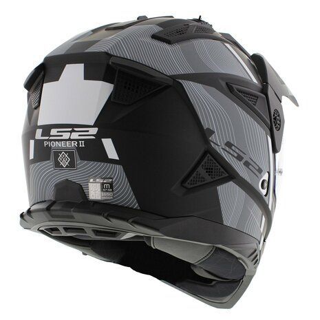 קסדה אדוונג'ר אל אס 2 פיונר 2 מט שחור לבן Ls2 MX702 PIONEER 2 HILL MATT BLACK WHITE