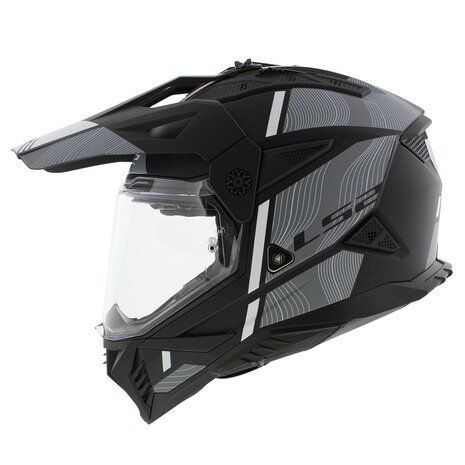 קסדה אדוונג'ר אל אס 2 פיונר 2 מט שחור לבן Ls2 MX702 PIONEER 2 HILL MATT BLACK WHITE