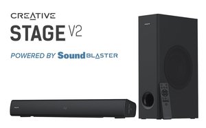 רמקולים | CREATIVE STAGE V2 2.1 SOUNDBAR+SUBWOFER | BT 5.0 | 160W ARC
