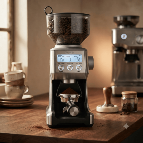 Sage Smart Grinder Pro SCG820 - מטחנת קפה דיגיטלית בגימור נירוסטה