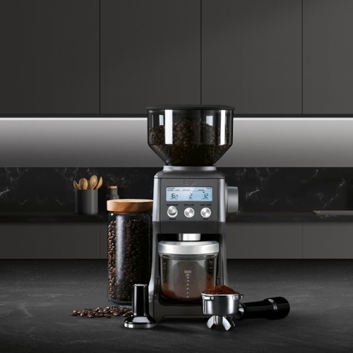 Sage Smart Grinder Pro SCG820 - מטחנת קפה דיגיטלית בגימור נירוסטה מושחרת