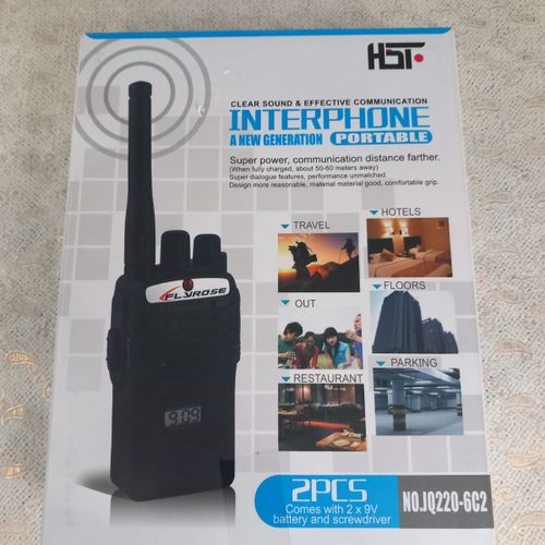 מכשיר קשר ווקי טוקי  שחור - INTERPHONI  JQ220-6C2
