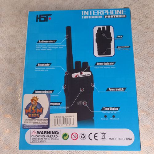 מכשיר קשר ווקי טוקי  שחור - INTERPHONI  JQ220-6C2