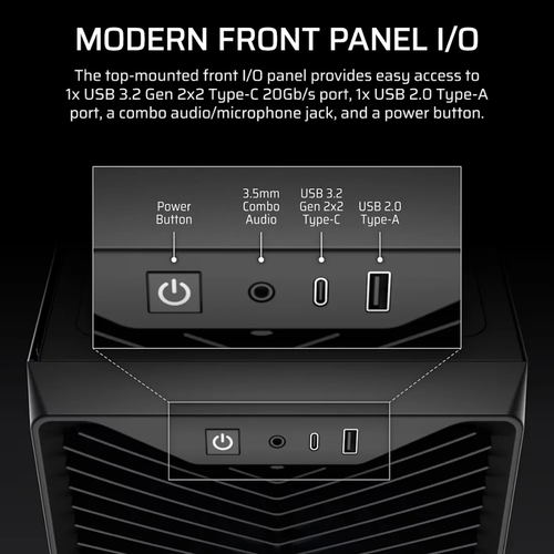 מארז מחשב דגם | 3200D RS ARGB Mid-Tower בצבע שחור מבית Corsair