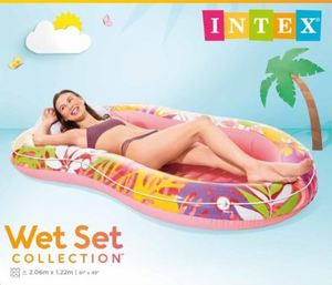 מזרון שיזוף טרופי מתנפח עם כרית ראש 206/122 ס"מ INTEX
