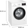 iQ300 מכונת כביסה פתח קדמי 8 kg מקסימום 1400 סל"ד WM14N220IL