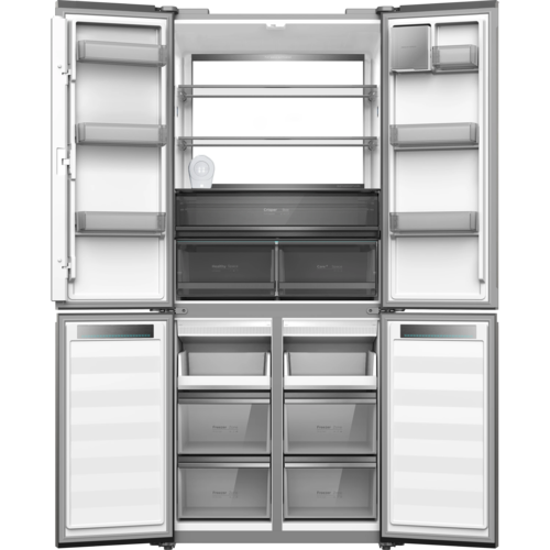 מקרר 4 דלתות מקפיא תחתון 502 ליטר Electra דגם EL5070N קו אפס עם ארונות מטבח - גימור נירוסטה