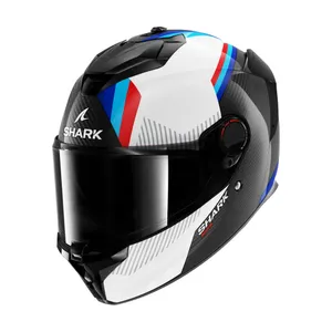 קסדה מלאה SPARTAN GT PRO DOKHTA CARBON מבית SHARK - שחור לבן אדום 