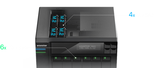 שרת Asustor AS6706TV2 6 Bay NAS 