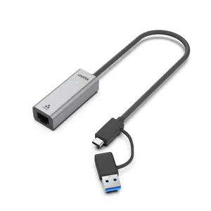 כרטיס רשת UNITEK U1313C USB-C/USB to RJ45 up to 2.5GB