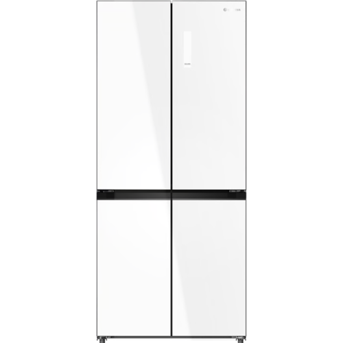 מקרר 4 דלתות מקפיא תחתון 502 ליטר Electra דגם EL5070GW קו אפס עם ארונות מטבח - גימור זכוכית לבנה