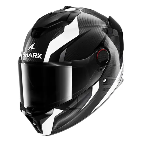 קסדה מלאה SPARTAN GT PRO KULTRAM CARBON מבית SHARK - שחור לבן