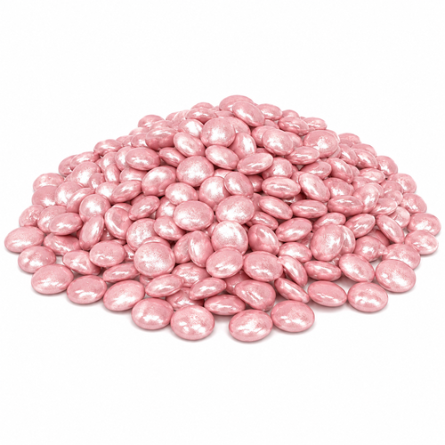 סוכריות עדשים לקישוט בצבע ורוד מטאלי