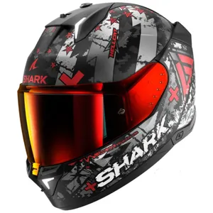 קסדה מלאה SKWAL i3 HELLCAT מבית SHARK - שחור לבן אדום