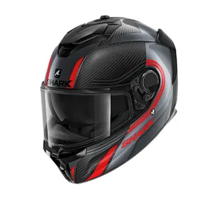 קסדה מלאה SPARTAN GT TRACKER מבית SHARK - שחור אדום אפור
