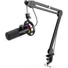 FIFINE T658 — ערכת מיקרופון דינמי USB עם זרוע בום ותאורת RGB