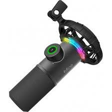 FIFINE T658 — ערכת מיקרופון דינמי USB עם זרוע בום ותאורת RGB