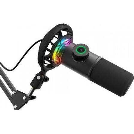FIFINE T658 — ערכת מיקרופון דינמי USB עם זרוע בום ותאורת RGB