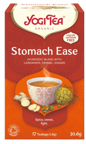 Stomach Ease תערובת צמחים ופירות מיובשים אורגניים | מכיל 17 שקיקים | Yogi Tea