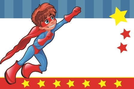 מדבקות מלבניות למיתוג אישי סופרמן 18 יח' 