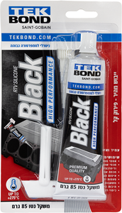 סיליקון RTV שחור לטמפרטורה גבוהה עד ˚275 85 גרם TEKBOND