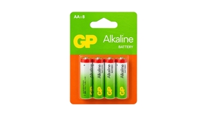סוללות אצבע GP AA 1.5V - מארז חסכון 8 יחידות