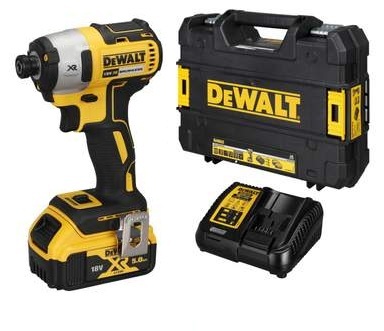 מברגת אימפקט DCF887 18V BL כולל סוללה 5AH ומטען מבית DEWALT דוולט