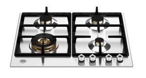 כיריים גז 60 ס"מ BERTAZZONI P604LPROX נירוסטה מבערי פליז ברטזוני