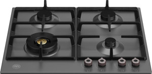 כיריים גז 60 ס"מ BERTAZZONI P604LPRONE שחור מט מבערי פליז ברטזוני