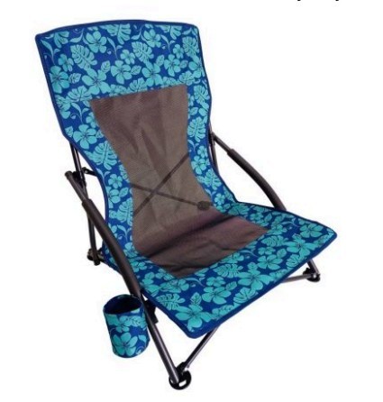 כיסא ים וקמפינג נמוך ומאוורר – Tropical Blue