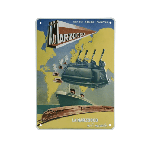 שלט מתכת לה מרזוקו La Marzocco