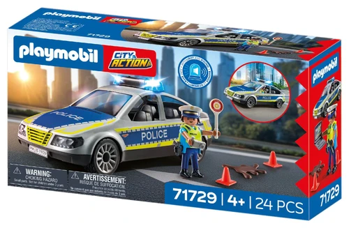משחק פליימוביל ניידת משטרה עם סירנה ואורות מהבהבים לגילאי 4+