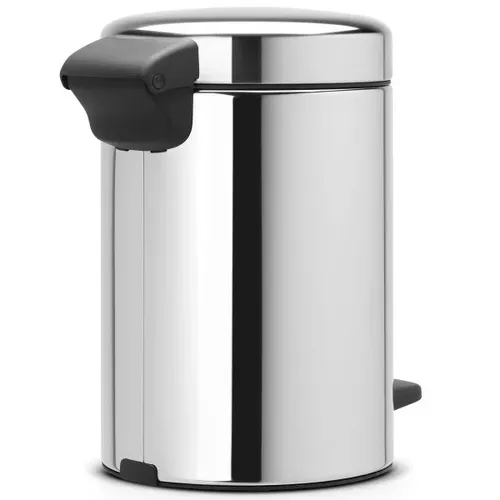 פח ברבנטיה 3 ליטר Brabantia ניקל פח לשירותים מתוך קולקציית פחי אשפה לשירותים (תקריב של המוצר) - פתרון פונקציונלי ואסתטי לארגון הבית