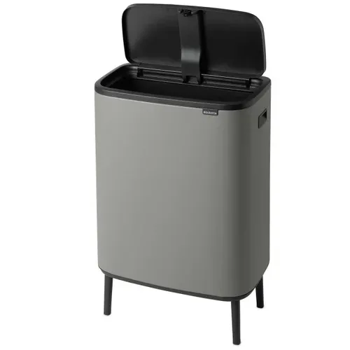 פח ברבנטיה למטבח 60 ליטר - Brabantia BO אפור - בטון מתוך קולקציית פחי אשפה למטבח (תמונת מוצר) - קל לניקוי ותחזוקה לשמירה על מראה חדש ומבריק