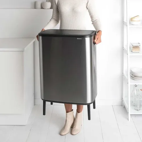 פח ברבנטיה למטבח 60 ליטר - Brabantia BO מוברש מתוך קולקציית פחי אשפה למטבח (מבט נוסף) - קל לניקוי ותחזוקה לשמירה על מראה חדש ומבריק