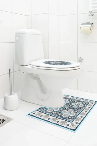 שטיחון PVC ומדבקה לאסלה דגם 228 מתוך קולקציית שטיחים ומדבקות לאסלה (תמונת אווירה) - פתרון פונקציונלי ואסתטי לארגון הבית