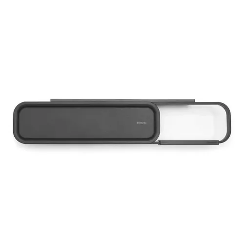 מתקן לנייר טואלט ומדף, אפור כהה MIndSet ברבנטיה Brabantia מתוך קולקציית מדפים (זווית נוספת) - עשוי מחומרים עמידים בפני לחות וחלודה לאורך זמן