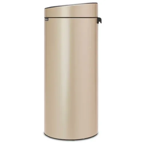 פח ברבנטיה למטבח 30 ליטר - Brabantia זהב מטאלי -24 מתוך קולקציית פחי אשפה למטבח (תקריב של המוצר) - קל לניקוי ותחזוקה לשמירה על מראה חדש ומבריק