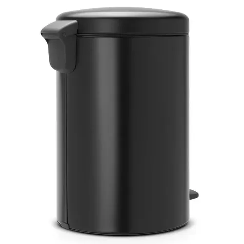פח ברבנטיה 20 ליטר Brabantia שחור מתוך קולקציית פחי אשפה לשירותים (פרטים קטנים וגימור) - פריט מעוצב לעיצוב חלל רחצה מודרני ויוקרתי