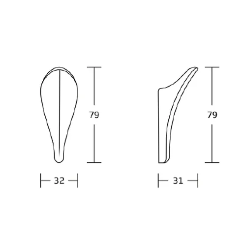 קולב מעוצב Leaf שחור מט (קידוח) G22