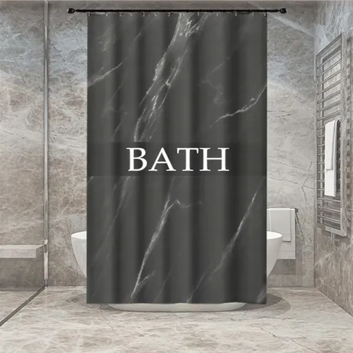 וילון אמבטיה במבחר צבעים 240/180 BATH -5 מתוך קולקציית וילונות אמבטיה (צילום מורחב) - מתאים לשדרוג מראה האמבטיה בקלות ובמהירות