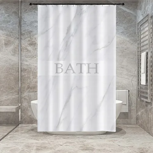 וילון אמבטיה במבחר צבעים 120/180 BATH -4 מתוך קולקציית וילונות אמבטיה (תקריב של המוצר) - שילוב מושלם בין נוחות שימוש יומיומית לסטייל נקי