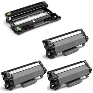 מארז חסכון 3 טונרים תואמים Brother TN-2510XL (סה"כ 9,000 דפים) + תוף תואם DR-2510 במחיר מיוחד